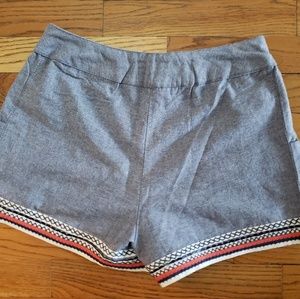 Womens boutique mud pie embroidered shorts XS